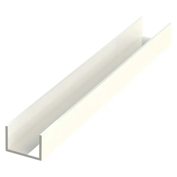 Perfil en H - Largo: 2.000 mm, Aluminio, Blanco, 2 uds. - Vista angular