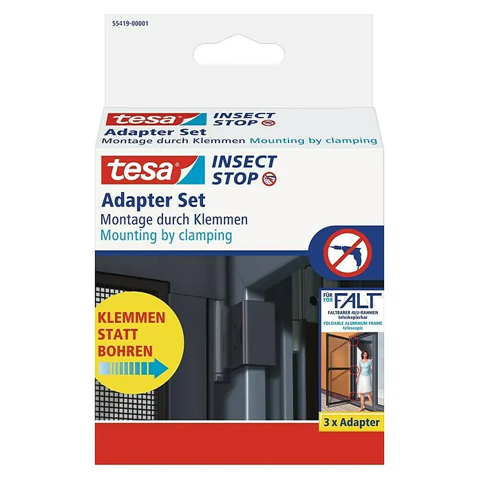Tesa Adapter Insect Stop FALT - Anthrazit - Vorderansicht