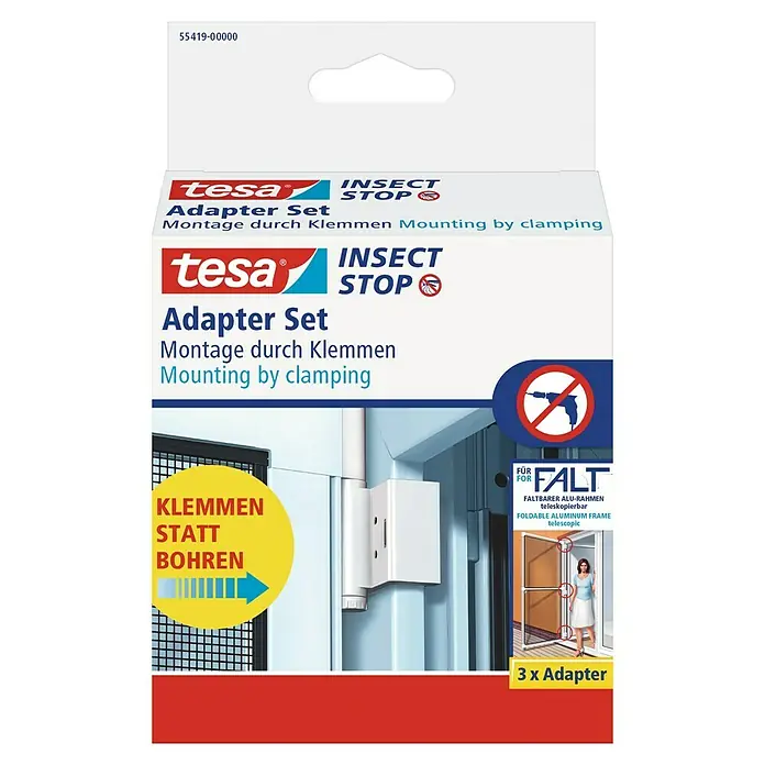 Tesa Adapter Insect Stop FALT - Weiß - Vorderansicht