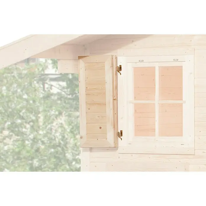 Weka Fensterladen einseitig - Passend für: Fenster B x H: 69 x 79 cm - Stimmungsaufnahme