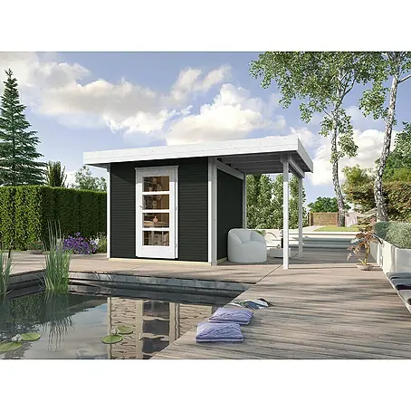 Weka wekaLine Gartenhaus  Designhaus 172 + Anbau 150 cm