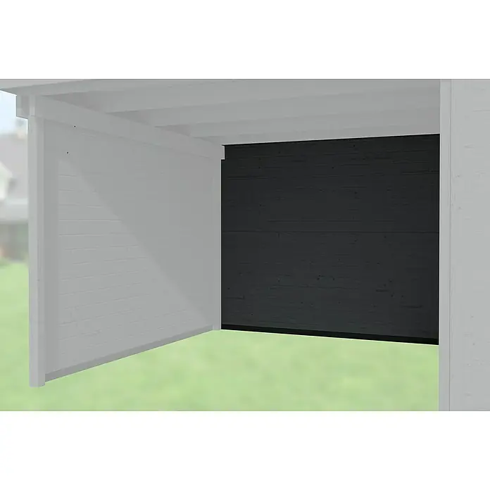 Weka Rückwand für Anbau 300 cm - Anthrazit, Passend für: Weka Gartenhäuser Designhaus 126 B & 172 B - Detailaufnahme