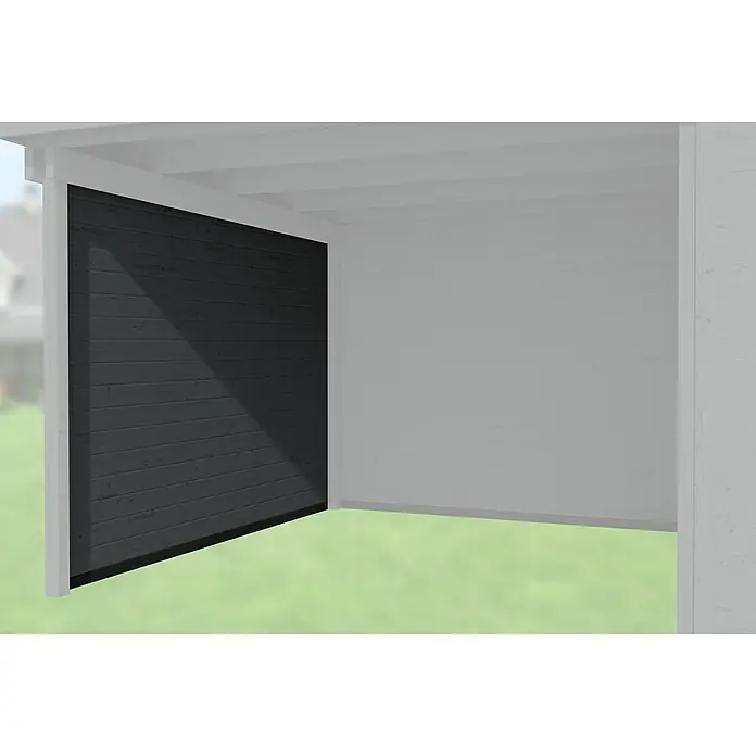 Weka Seitenwand - Anthrazit, Breite: 235 cm, Passend für: Weka Gartenhäuser Designhaus 126 & 172 mit Anbautiefe 235 cm - Detailaufnahme