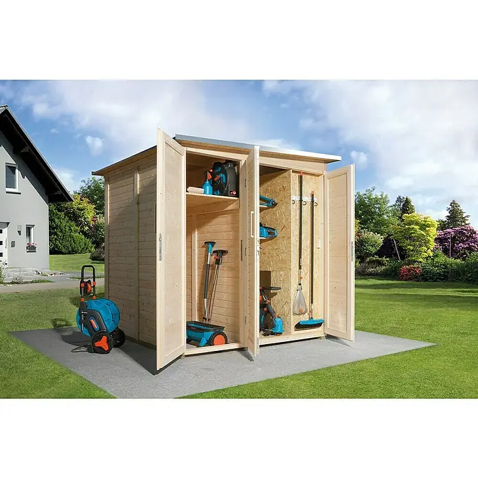 Weka Geräteschrank-Erweiterungsmodul Save Bike - Passend für: Weka GartenQ Geräteschrank Kompakt, Natur - Stimmungsaufnahme