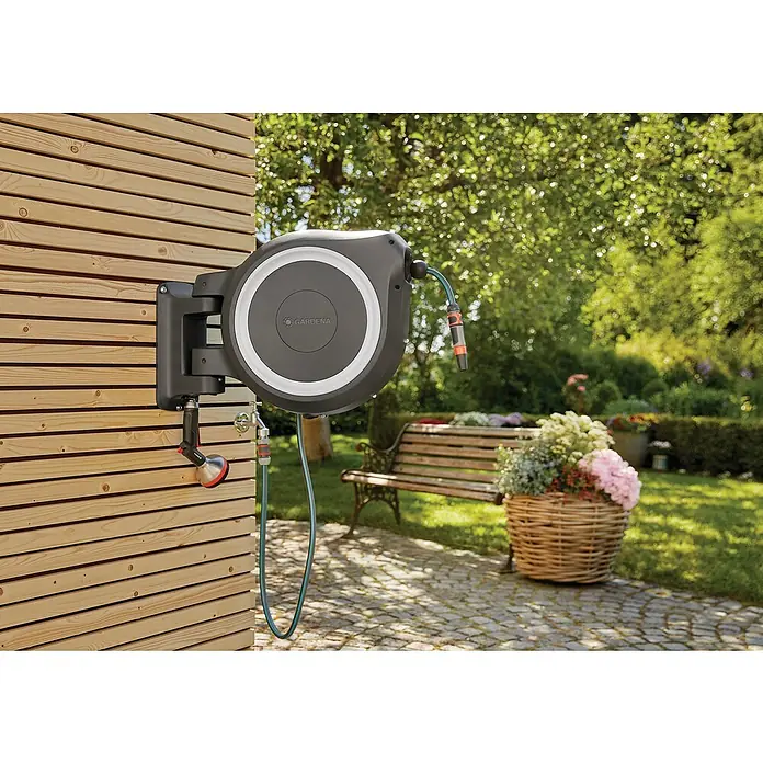 Gardena Wandslangenbox RollUp M/L - wit - Slanglengte: 25 m - Sfeeropname