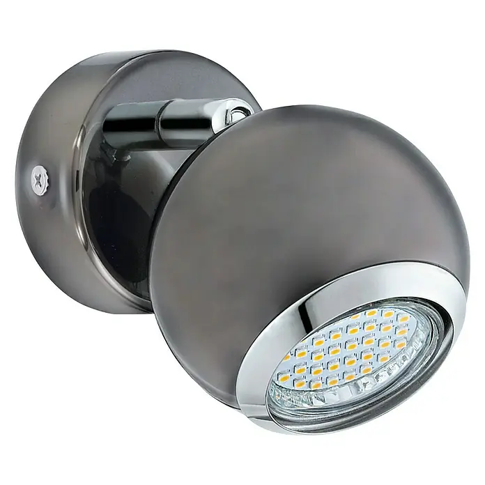 Eglo LED-Deckenstrahler BIMEDA - 3 W, Nickel-nero/Chrom, 1 Stk. - Diagonale Ansicht