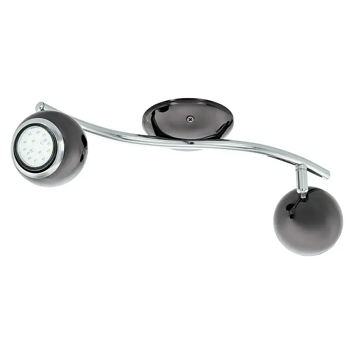Eglo LED-Deckenstrahler BIMEDA - 6 W, Nickel-nero/Chrom, Warmweiß, 2 Stk. - Ansicht von unten