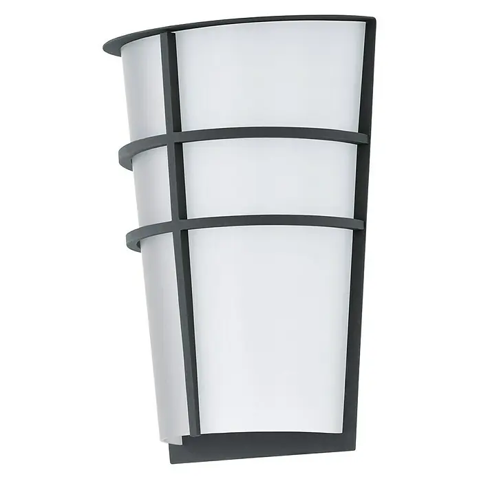 Eglo Led-wandlamp voor buiten Breganzo - 5 W, 11,5 x 18 x 25 cm, Antraciet, IP44 - Diagonaal zicht