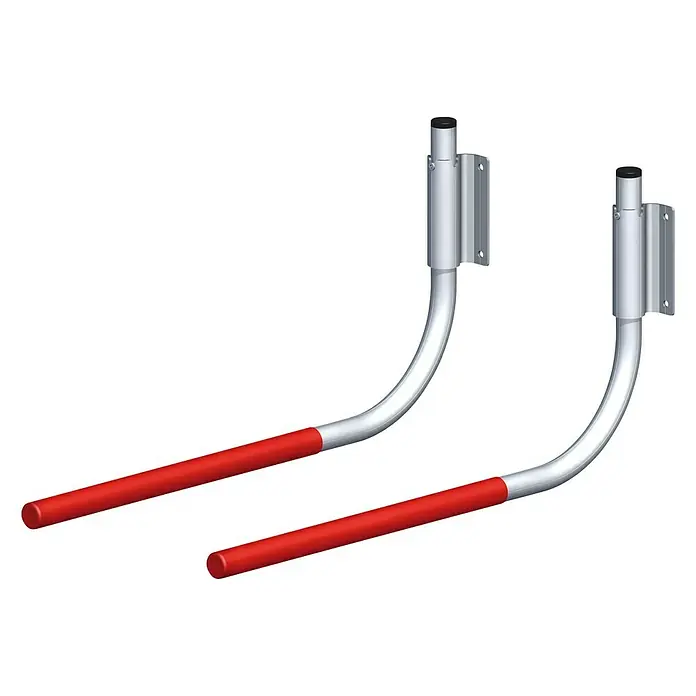 Fahrrad-Wandhalter - Länge: 550 mm, 2 Stk. - Diagonale Ansicht