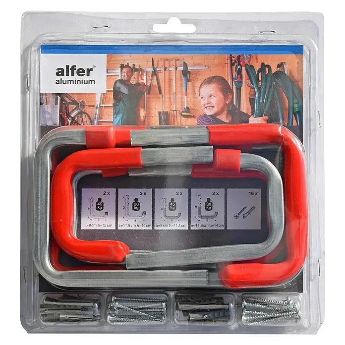 Kantoflex Haken-Set - L x B x H: 100 x 150 x 50 mm, Belastbarkeit: 50 kg, Durchmesser: 12 mm - Vorderansicht