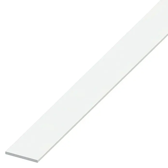 Kantoflex Flachstange - L x B: 1.000 x 50 mm, Stärke: 3 mm, Kunststoff, Weiß - Diagonale Ansicht