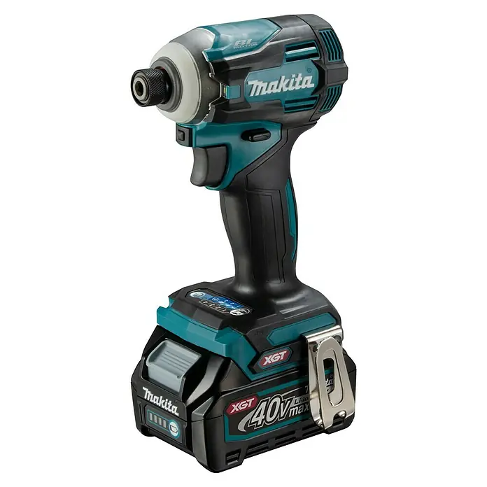 Makita XGT 40 V max. Akku-Schlagschrauber TD001GD201 - 40 V, 2 Akkus, 2,5 Ah, Leerlaufdrehzahl: 0 U/min - 3.700 U/min - Linke Seitenansicht