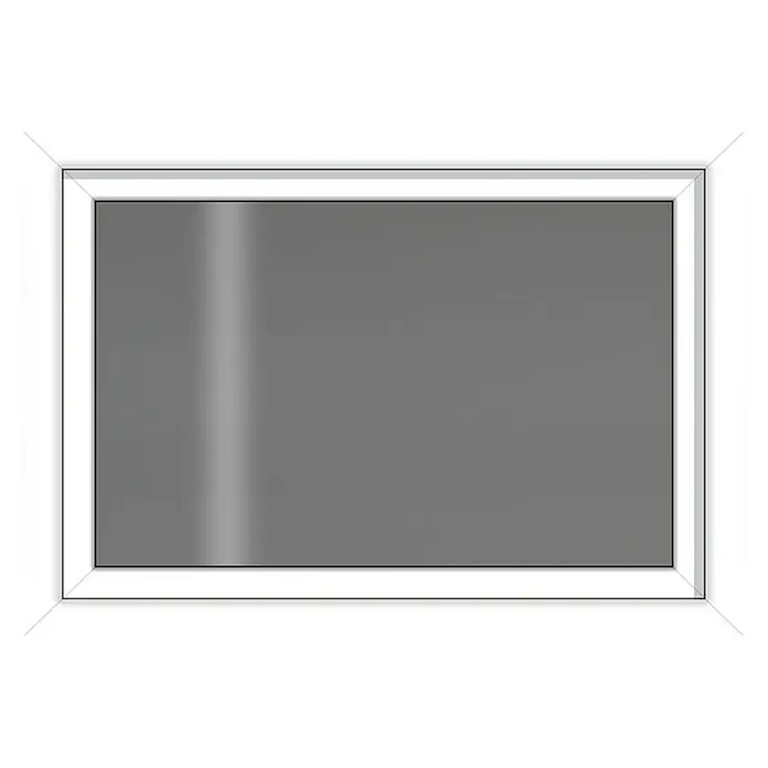 Solid Elements Kellerfenster - B x H: 90 x 60 cm, DIN Anschlag: Links, Weiß - Vorderansicht