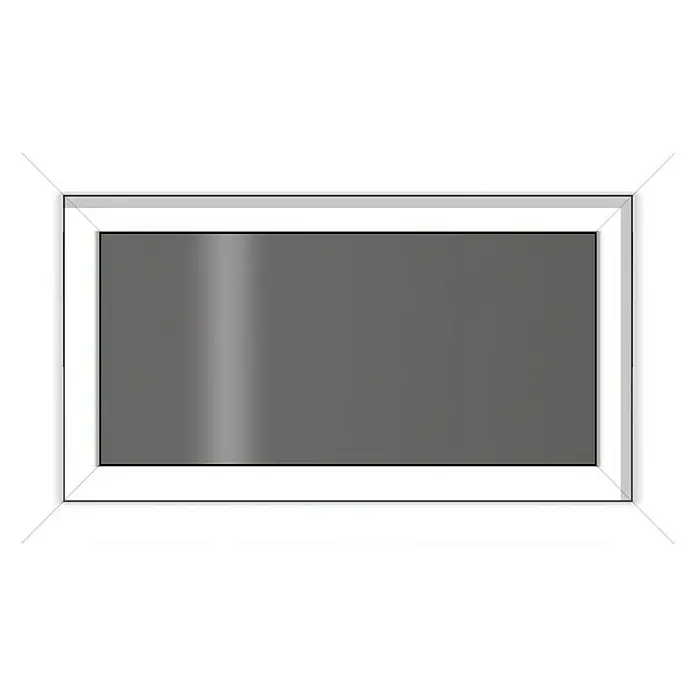 Solid Elements Kellerfenster - B x H: 100 x 60 cm, DIN Anschlag: Links, Weiß - Vorderansicht