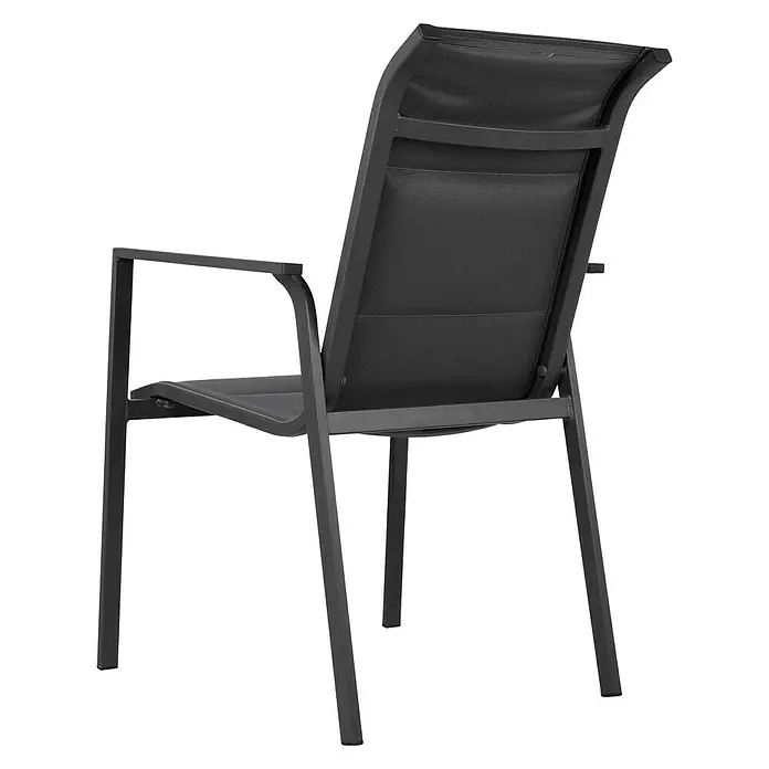 Silla de jardín Pia - An x Pr x Al: 70 x 57 x 90 cm, Gris oscuro - Vista trasera