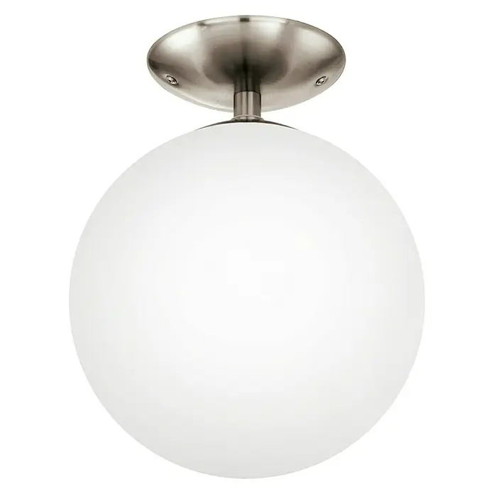 Eglo Rondo Deckenleuchte - 60 W, Weiß/Silber, E27 - Vorderansicht
