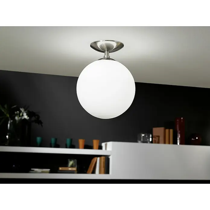 Eglo Rondo Deckenleuchte - 60 W, Weiß/Silber, E27 - Stimmungsaufnahme