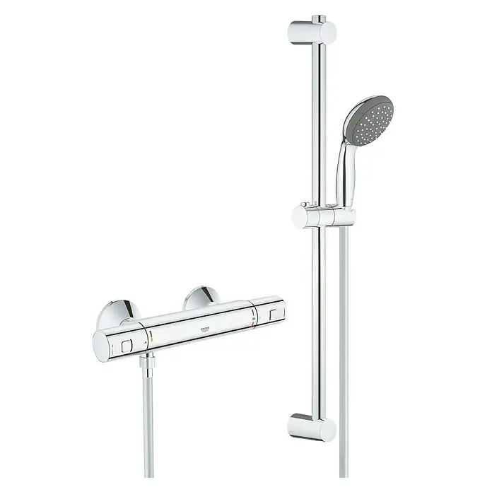 Grohe Brause-Set Precision Start - Antikalk-System, Lochabstand: 150 ± 15 mm, Chrom - Diagonale Ansicht