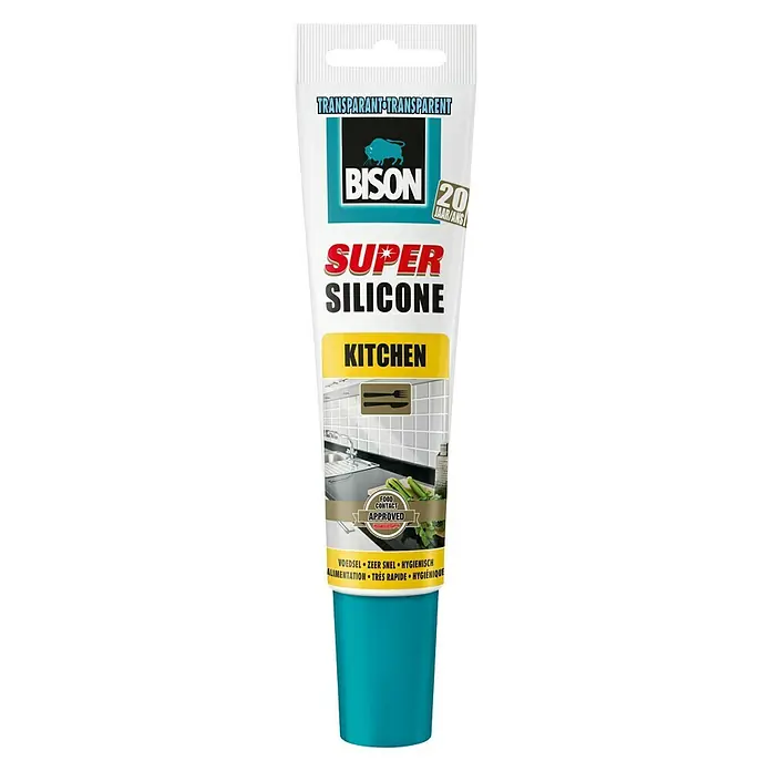 Bison Siliconenkit Super Silicone Kitchen - 150 ml, Transparant - Vooraanzicht