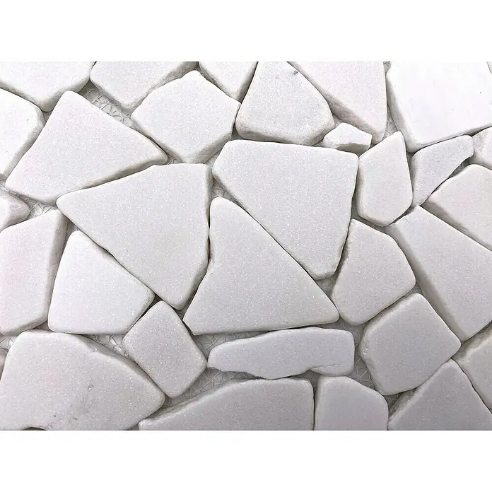 Mosaikfliese Uni CIOT 206 - 31,5 x 31,5 cm, Weiß, Matt - Detailaufnahme