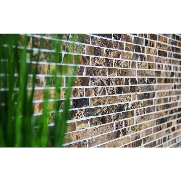 Mosaikfliese MOS BRICK 476 - 32,2 x 30,5 cm, Braun, Matt - Stimmungsaufnahme