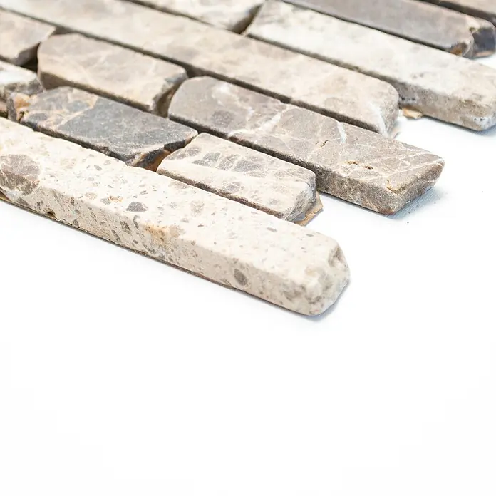 Mosaikfliese MOS BRICK 476 - 32,2 x 30,5 cm, Braun, Matt - Detailaufnahme