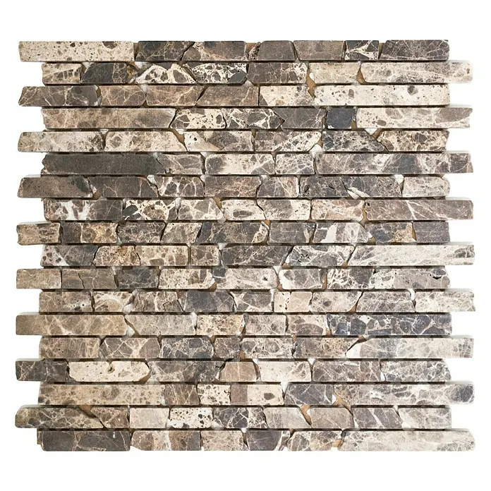 Mosaikfliese MOS BRICK 476 - 32,2 x 30,5 cm, Braun, Matt - Draufsicht