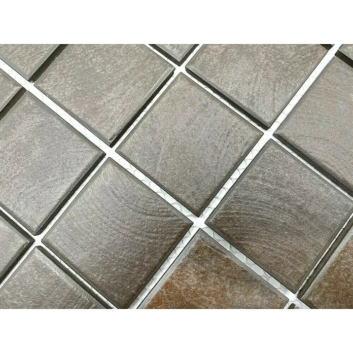 Mosaikfliese Quadrat Mix CD 220 - 30,6 x 30,6 cm, Braun, Matt - Detailaufnahme