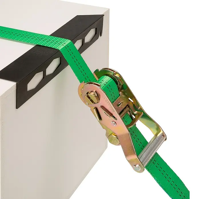 Conacord Correa de amarre - 8 m x 3,5 cm, Carga soportada: 1.000 kg, Dos piezas, 2 ganchos de punta - Producto en uso