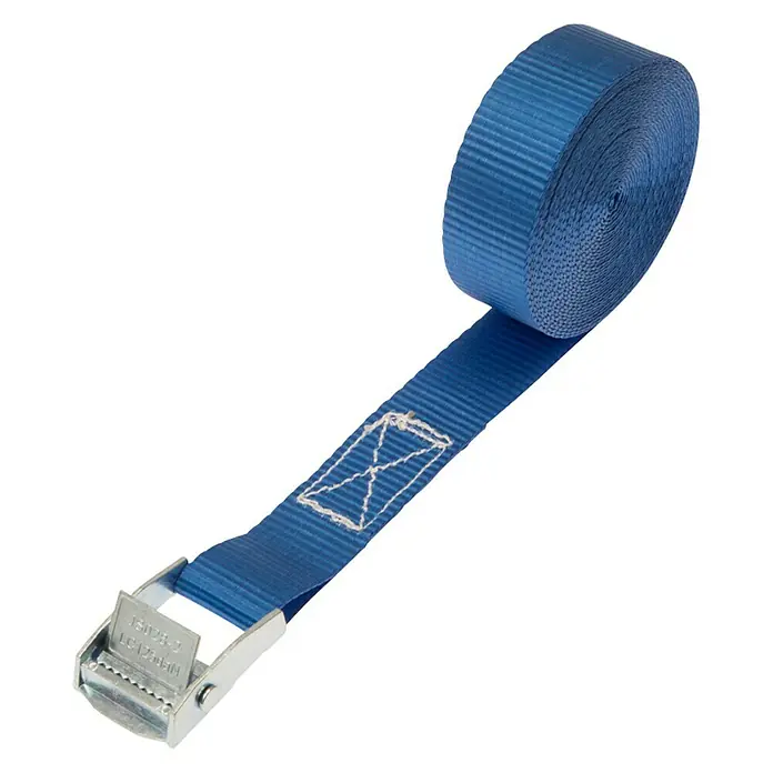 Alpha Tools Correa de sujeción - 4,5 m x 2,5 cm, Carga soportada: 125 kg, Con hebilla de apriete - Vista angular