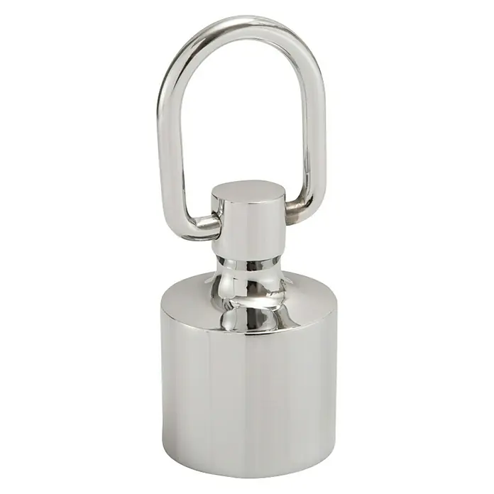 Stabilit Krajnji element - D x Š: 90 x 45 mm, Za uže promjera: 30 mm, Kromirano - Pogled sprijeda