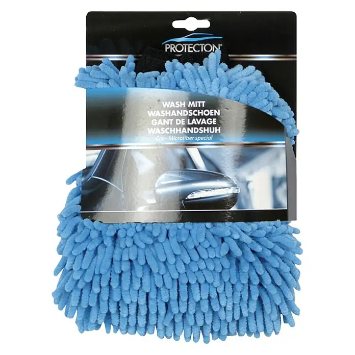 Protecton Washandschoen van microvezel Special - Blauw - Top-down weergave