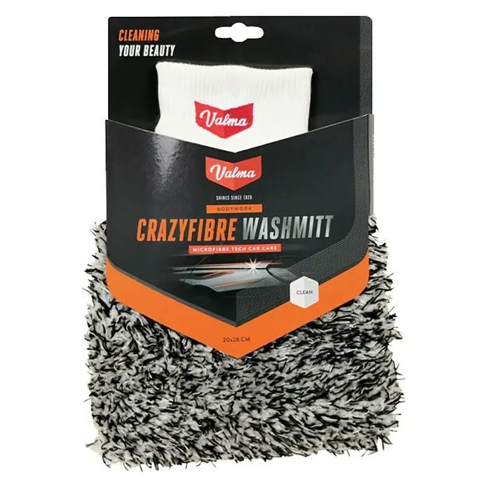 Valma Poetshandschoen CrazyFibre - Grijs, Microvezels - Top-down weergave