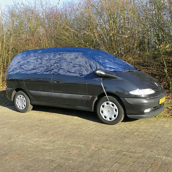 Carpoint Autohoes Dak MPV Polyester M 391 x 188 x 68 cm - Materiaal: Polyester, Kleur: Blauw - Toepassingsvoorbeeld