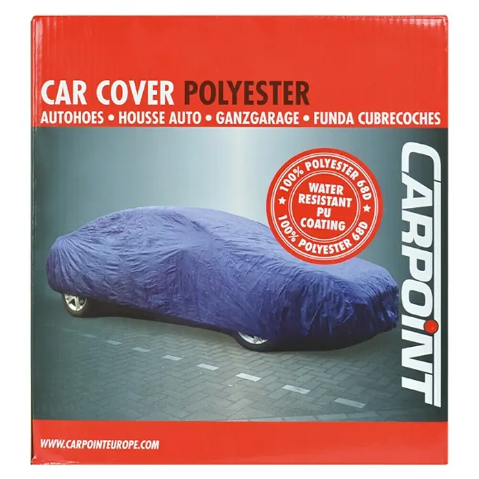 Carpoint Autohoes Polyester XXL 524 x 191 x 122 cm - Materiaal: Polyester, Kleur: Blauw - Top-down weergave