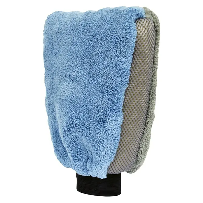 Protecton Poetshandschoen Microvezel Bi-color - Blauw - Diagonaal zicht