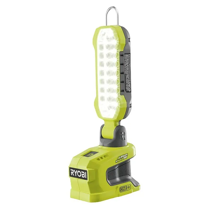 Ryobi ONE+ Luz de trabajo LED R18ALP - 18 V, Iones de litio, Sin batería, 900 lm - Vista angular