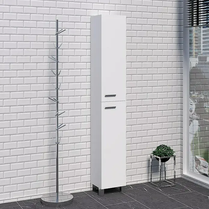 Columna Elicio - 27 x 25 x 181 cm, Blanco - Foto ambiente