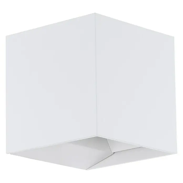 Eglo Vanjska zidna LED svjetiljka Calpino - 3,3 W, 10,5 x 10,5 x 10,5 cm, Bijele boje, IP54 - Dijagonalni pogled