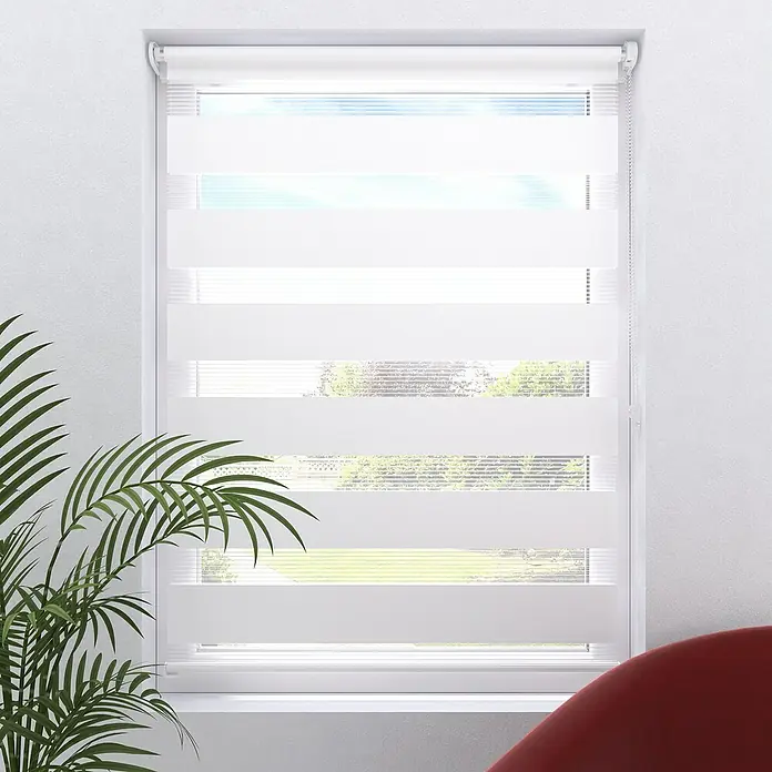 Doppelrollo Basic - B x H: 100 x 150 cm, Weiß - Stimmungsaufnahme