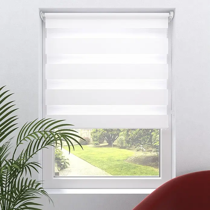 Doppelrollo Basic - B x H: 100 x 150 cm, Weiß - Stimmungsaufnahme