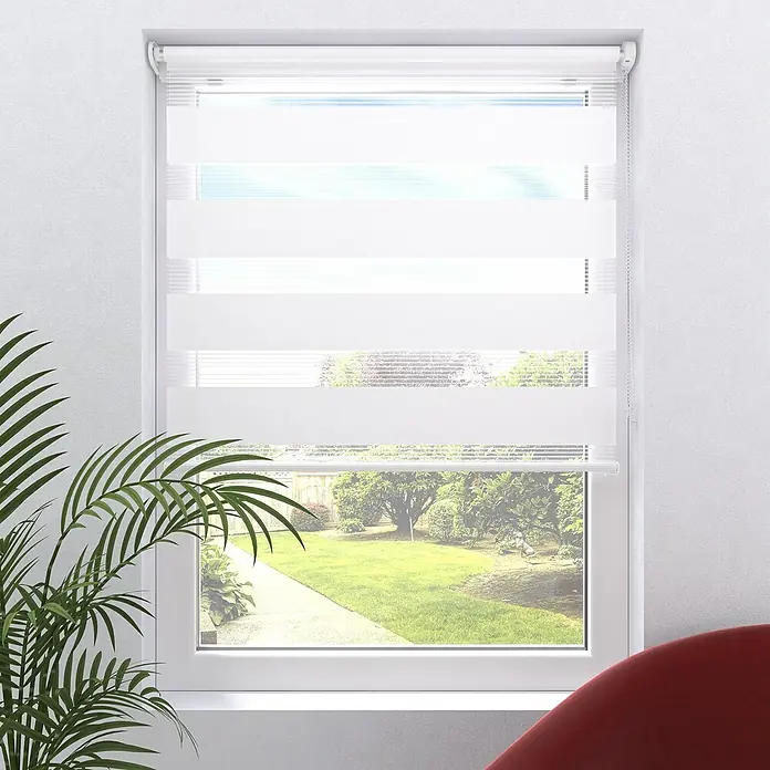 Doppelrollo Basic - B x H: 100 x 150 cm, Weiß - Stimmungsaufnahme