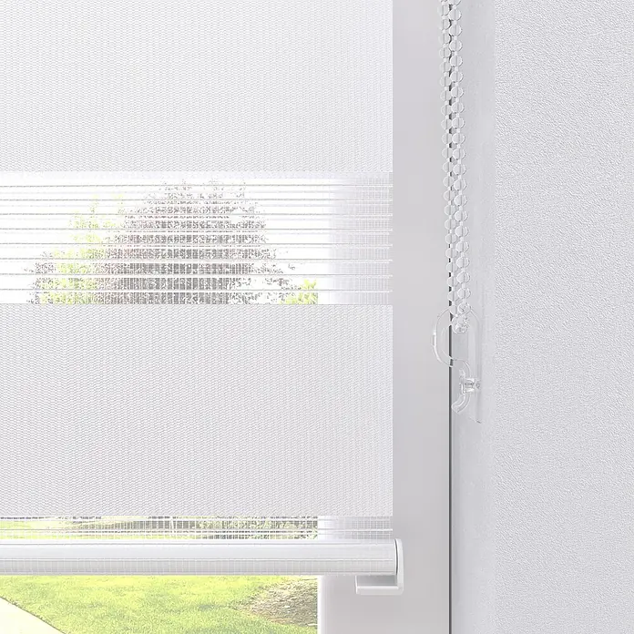 Doppelrollo Basic - B x H: 100 x 150 cm, Weiß - Detailaufnahme