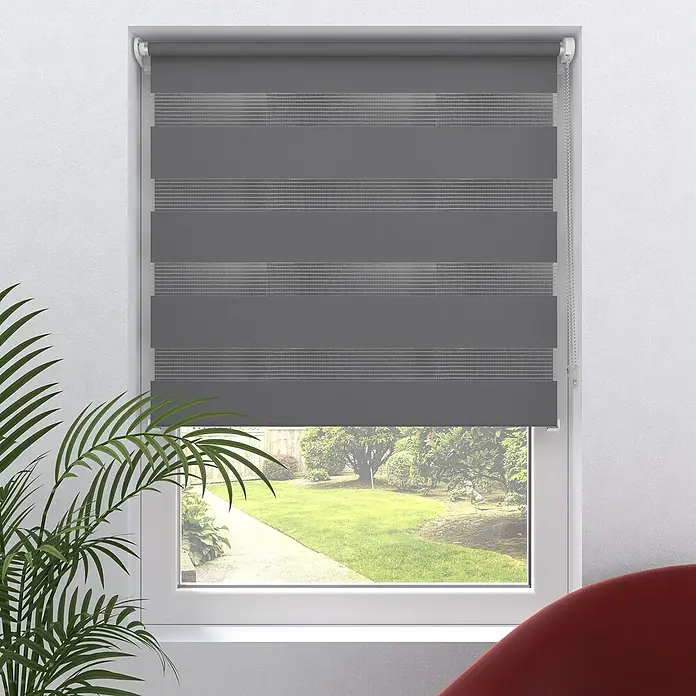 Expo Ambiente Doppelrollo Mini - B x H: 75 x 150 cm, Grau - Stimmungsaufnahme