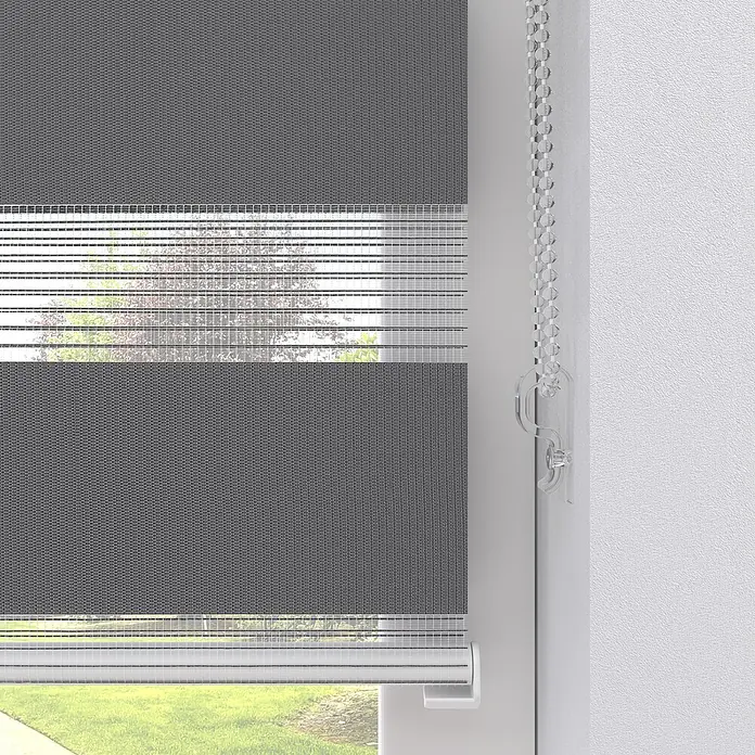 Expo Ambiente Doppelrollo Mini - B x H: 75 x 150 cm, Grau - Detailaufnahme