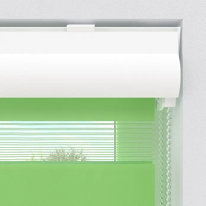 Expo Ambiente Doppelrollo mit Kassette - B x H: 60 x 175 cm, Grün - Detailaufnahme