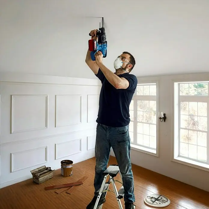Bosch Professional Akumulatorska udarna bušilica GBH 180-LI SOLO - 18 V, Bez akumulatora, Broj okretaja pri praznom hodu: 0 okr/min - 1.800 okr/min, Jačina pojedinog udarca: 2 J - Proizvod u upotrebi
