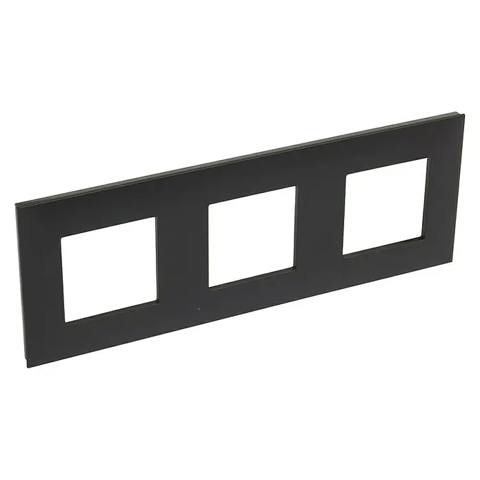 Legrand Valena Next Marco - Negro/Cobre, x 3, Plástico, Montaje en la pared - Vista angular