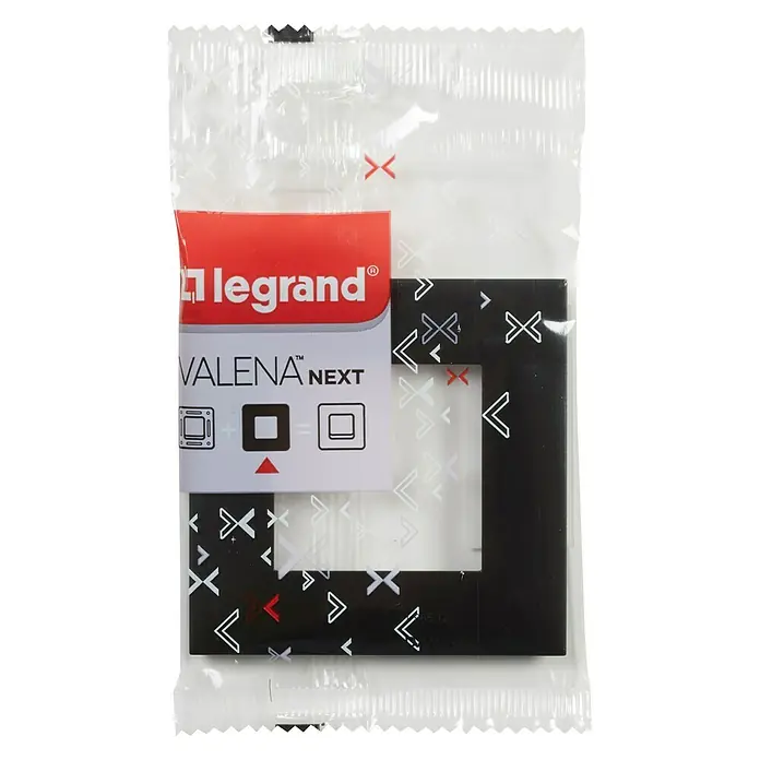 Legrand Valena Next Marco - Negro, x 1, Plástico, Montaje en la pared - Vista descendente