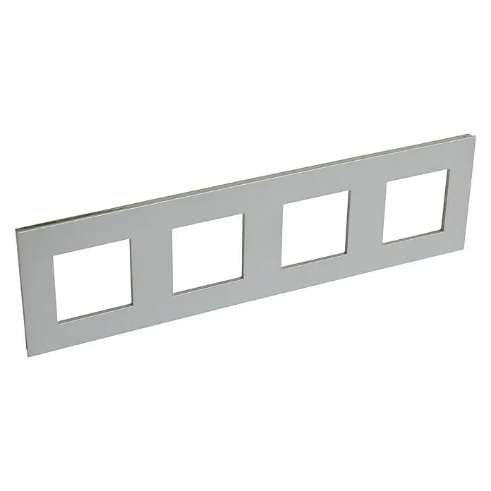 Legrand Valena Next Marco - Aluminio/Cromo, x 4, Plástico, Montaje en la pared - Vista angular